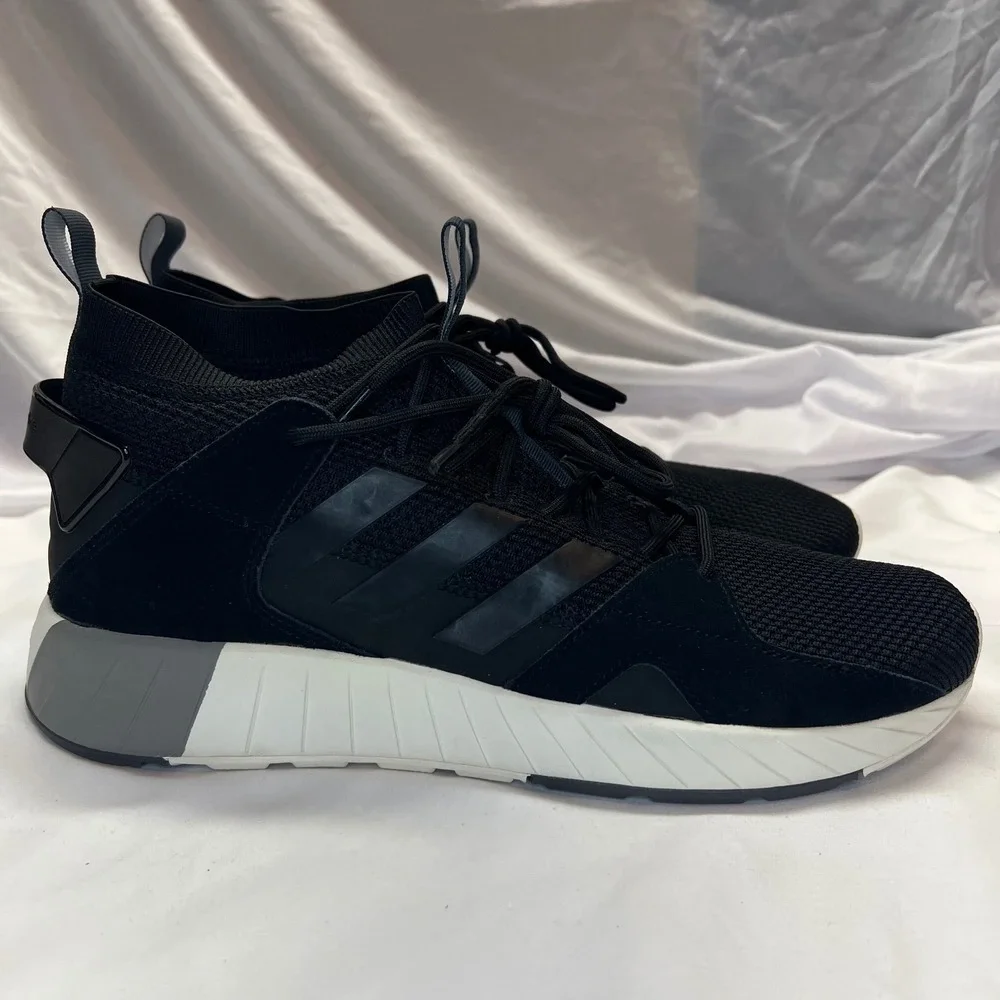 Adidas Questar Strike Mens Running Shoes Black White‎ Cloudfoam F97653 Size 13